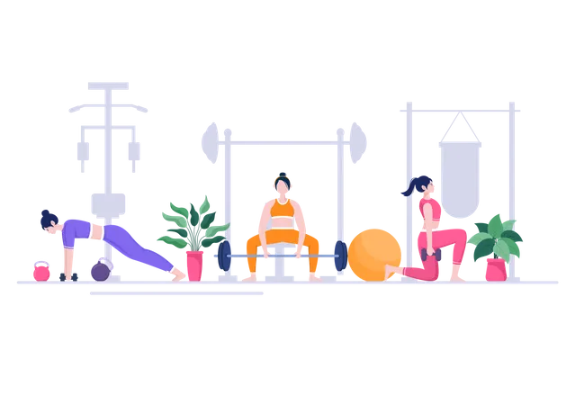Gym session  Illustration
