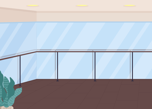 Gym space for aerobics class  イラスト