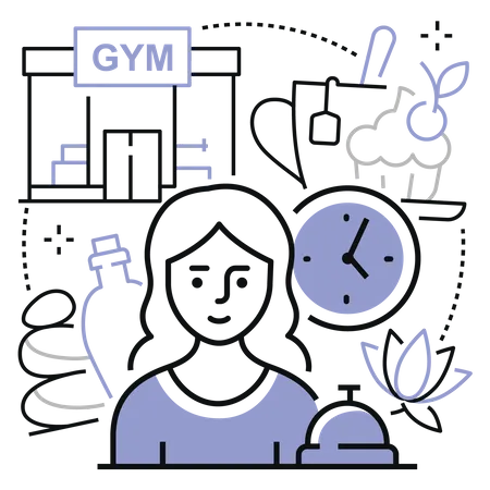 Gym Timings Illustration