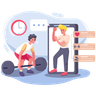 fitness trainer illustrations free