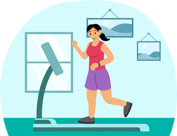 Gym Treadmill  Illustration