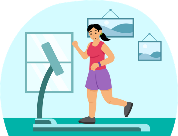 Gym Treadmill  Illustration