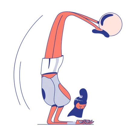 Gymnast with ball Illustration
