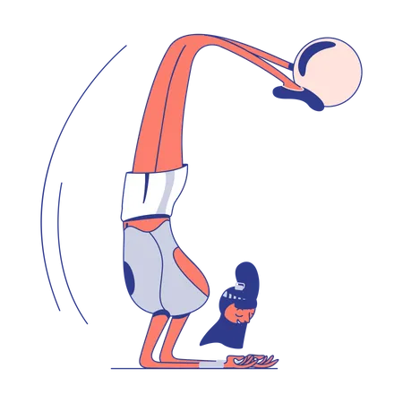 Gymnast with ball  Illustration