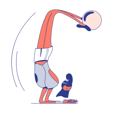 Gymnaste avec ballon  Illustration