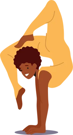 Gymnaste et équilibreuse féminine  Illustration