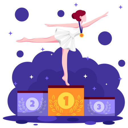 Gymnastic Championship winner  Illustration