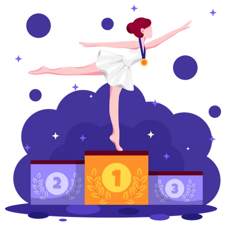 Gymnastic Championship winner  Illustration