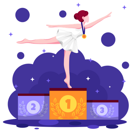 Gymnastic Championship winner  Illustration