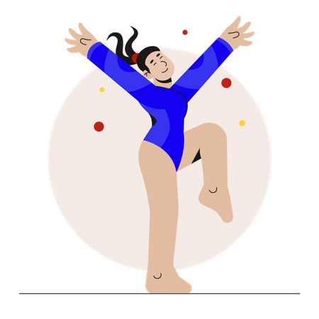 Gymnasts Illustration