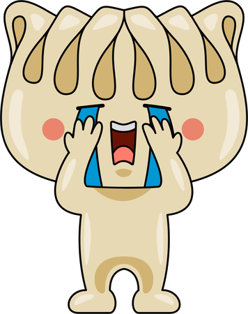 Gyoza Mascot crying  Illustration