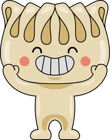 La mascotte de Gyoza rit  Illustration