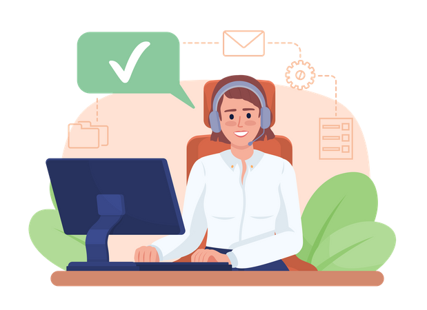 Habilidade de resolução de problemas de atendimento ao cliente  Ilustração