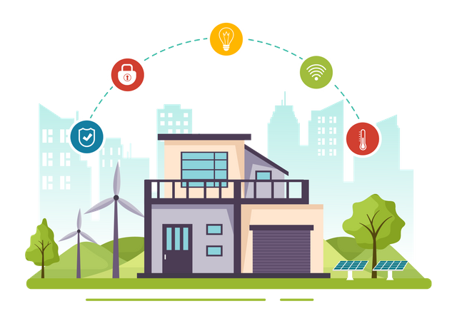 Habitação sustentável  Ilustração