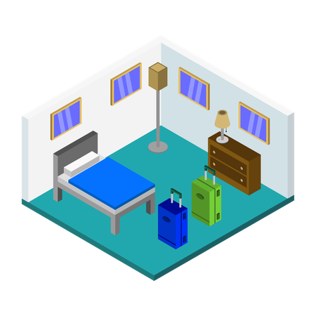 Habitación de huéspedes  Ilustración