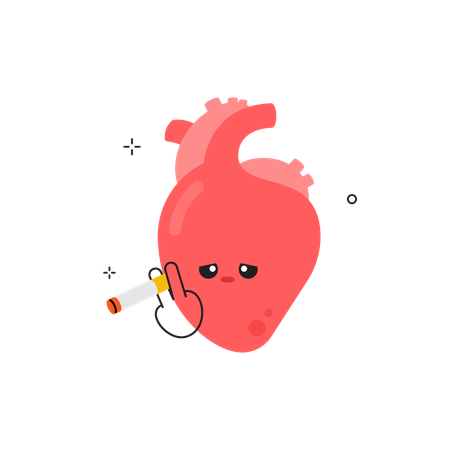 Habits that harm the heart  Illustration