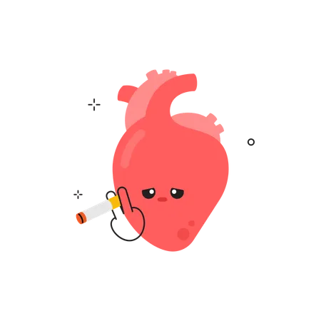 Habits that harm the heart  Illustration