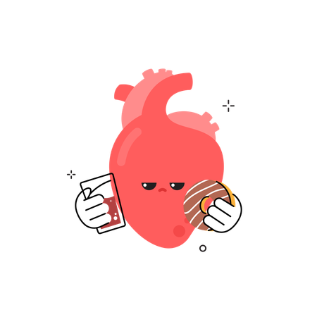 Habitudes cardiaques malsaines  Illustration