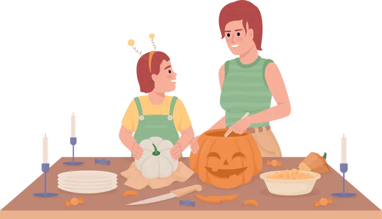 Hacer decoración de calabaza  Ilustración