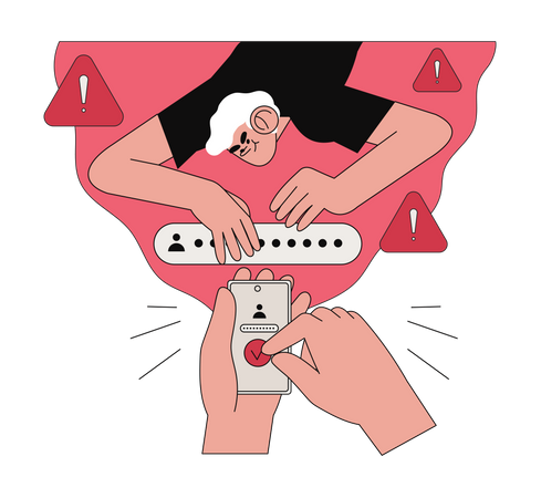 Hackear contraseña  Ilustración