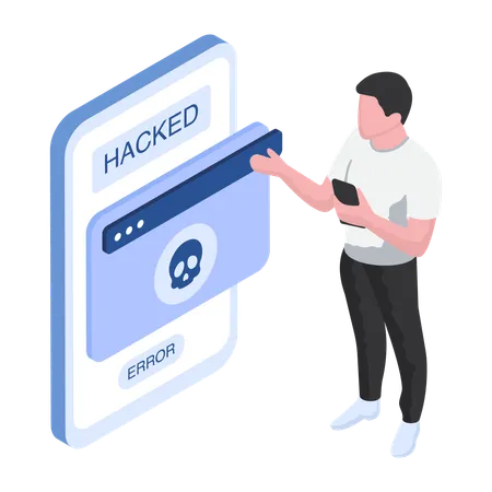 Hacked Website  Illustration