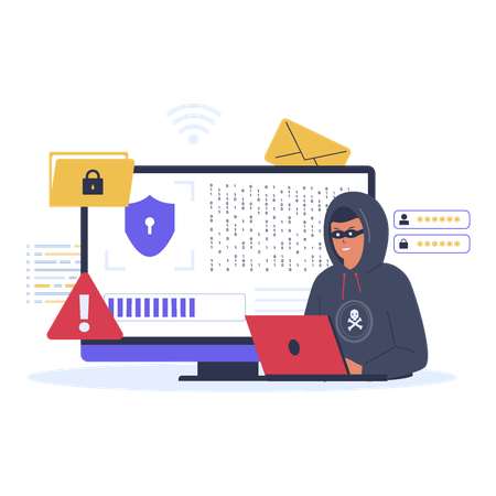 Hacker attack  일러스트레이션