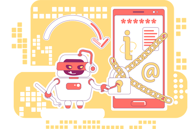 Hacker bot  Illustration