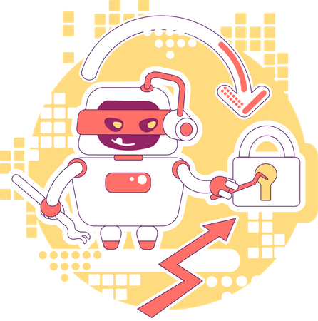 Hacker bot  Illustration