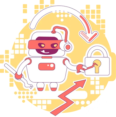 Hacker bot  Illustration