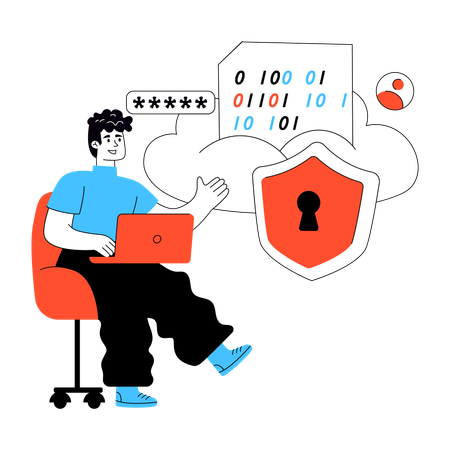 Hacker invade segurança em nuvem  Ilustração