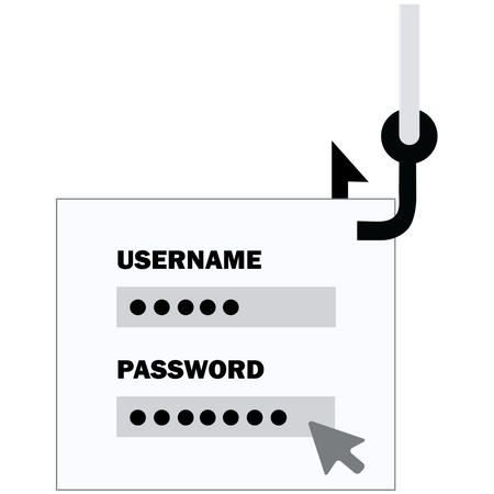 Hacker is stealing username and password  Illustration