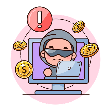 Un pirate informatique pirate ses coordonnées bancaires  Illustration