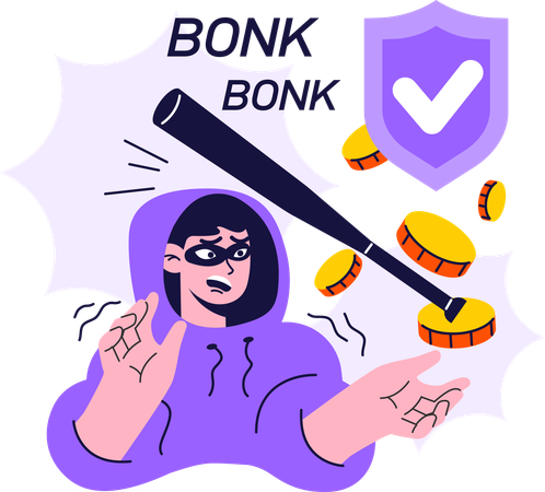 Hacker quebra segurança financeira  Illustration