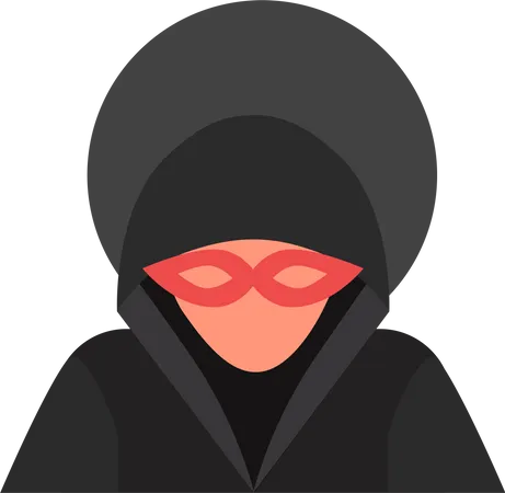 Hacker wearing mask  Illustration