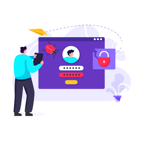 Hacking Password  Illustration