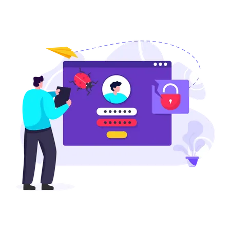 Hacking Password  Illustration