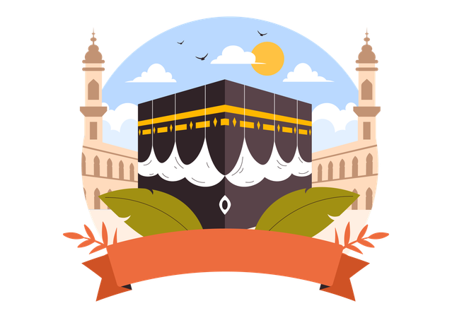 Hadsch oder Umrah Mabroor  Illustration