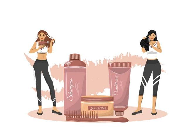 Hair care procedures and products  Illustration