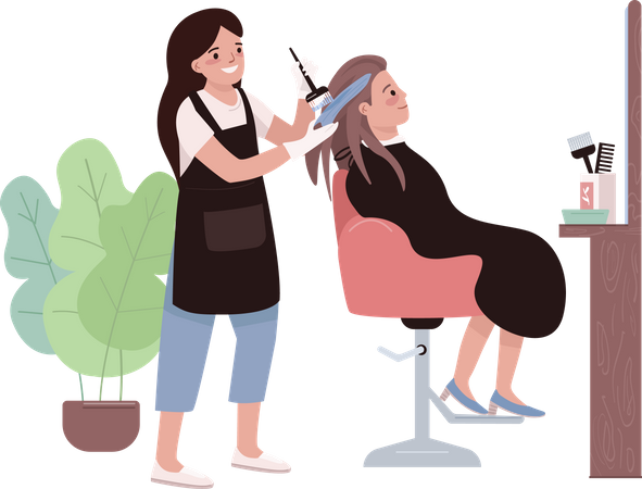 Hair coloring  Illustration