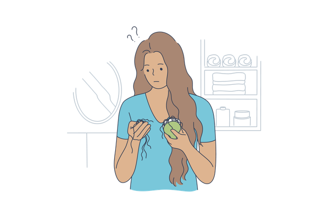 Hair fall problem  Illustration