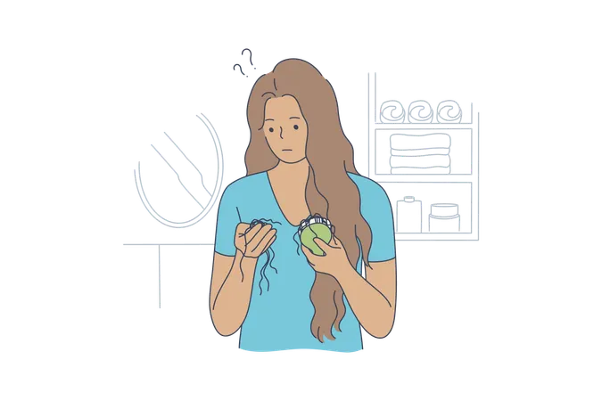 Hair fall problem  Illustration