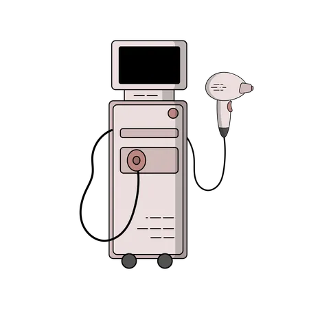 Hair Laser Removal Machine  Illustration