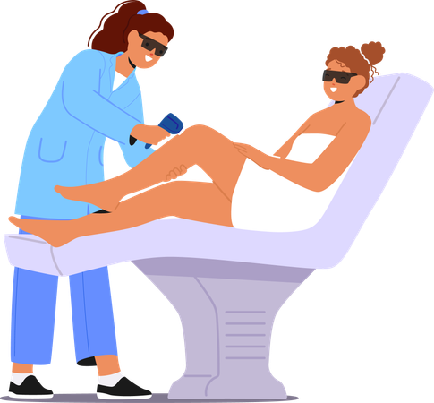 Hair removal treatment  Illustration