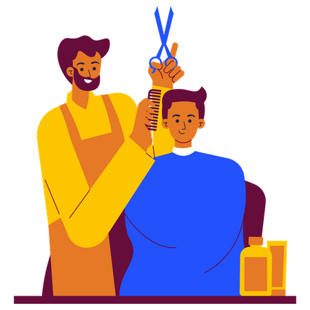 Hair treatment and styling  Illustration