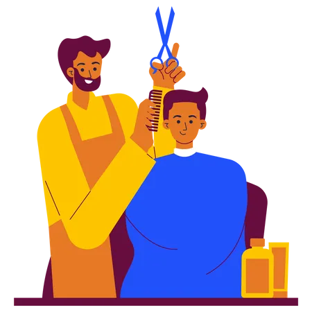 Hair treatment and styling  Illustration