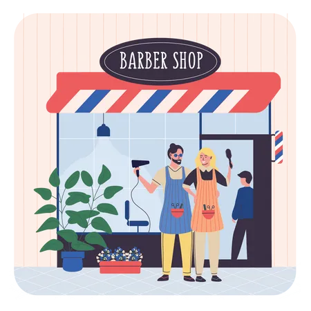 Haircut Salon  Illustration