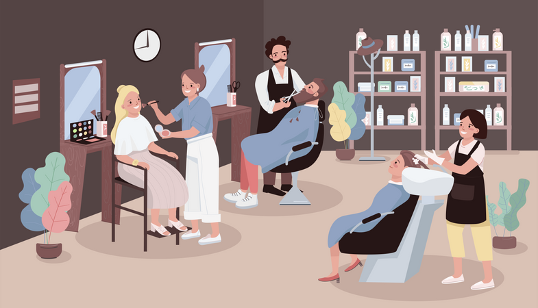 Hairdressing salon Illustration