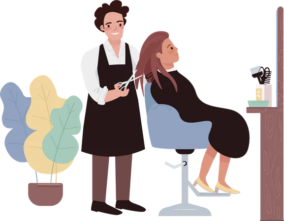 Hairdressing salon Illustration