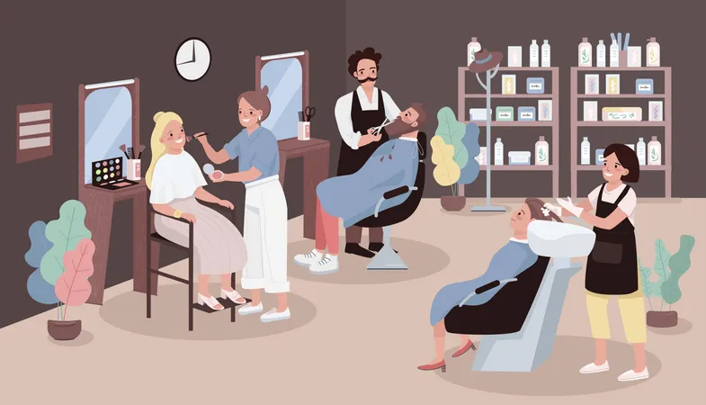 Hairdressing salon  Illustration