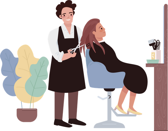 Hairdressing salon  Illustration